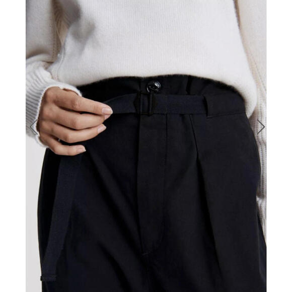 rag & bone Belted Hunter Cargo Pant Cropped Pleated Front Black Womens Size 26 - Picture 3 of 8